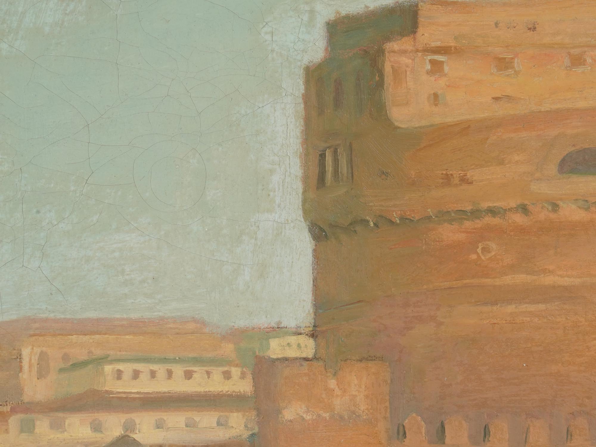IMPRESSIONIST CITYSCAPE OIL PAINTING VIEW OF ROME PIC-3